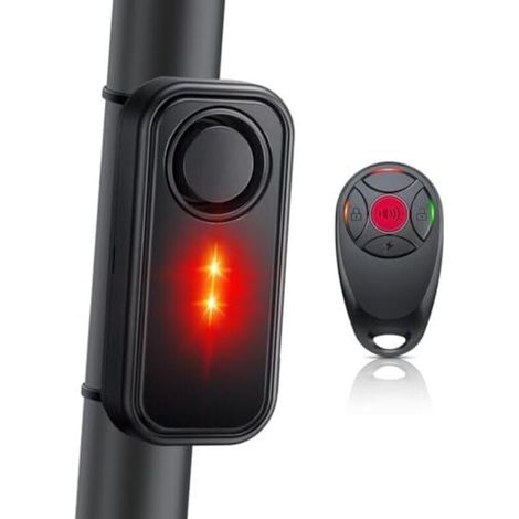alarme-velo-769qhd-1.jpg Alarme vélo 113 dB avec voyant d'avertissement, antivol sans fil, vibration, étanche, pour trottinette électrique, avec télécommande – Image 1