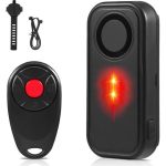 Alarme Vélo sans Fil 113 DB avec Télécommande Antivol Étanche pour Vélo, Moto, Scooter, Voiture Alarme à Vibration et LED