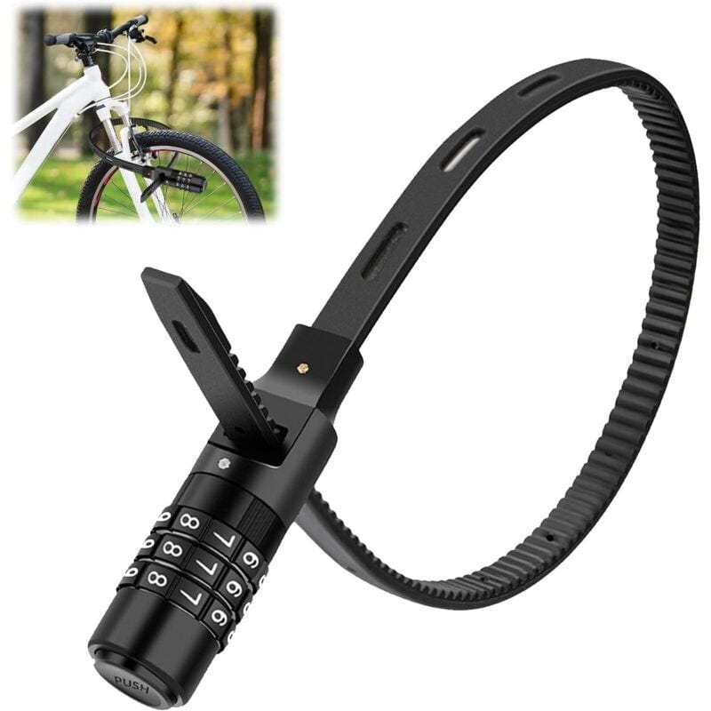 antivol-velo-163bdf-1.jpg Cadenas Velo à Code, Antivol Velo Portable, Accessoires Velo pour Antivol, Antivol Casque Moto avec Code à 3 Chiffres – Image 1