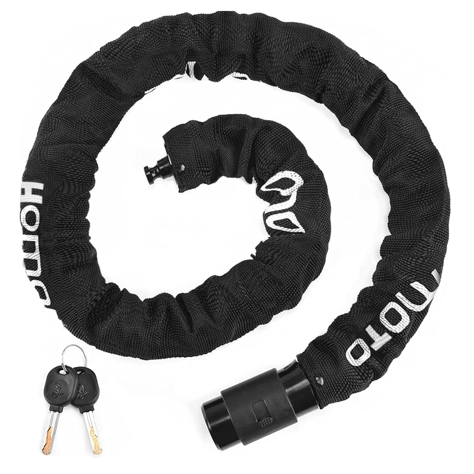 cadenas-velo-983yfo-1.jpg Antivol Velo, Niveau de Sécurité élevé 100CM Cadenas de Bicyclette avec clé, Antivol Moto Cadenas Velo Antivol Chaînes antivol pour Velo Electrique, ... – Image 1