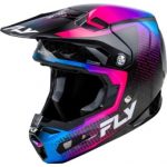 Casque intégral Fly® Formula S Carbon Protocol Bleu/Rose