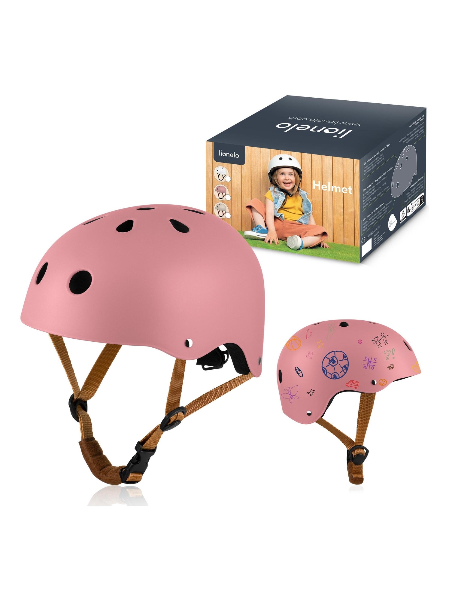 casque-de-velo-583zdm.jpg Casque vélo enfant LIONELO 50 56 cm Possibilité de décoration Certification Intertek Rose clair – Image 1