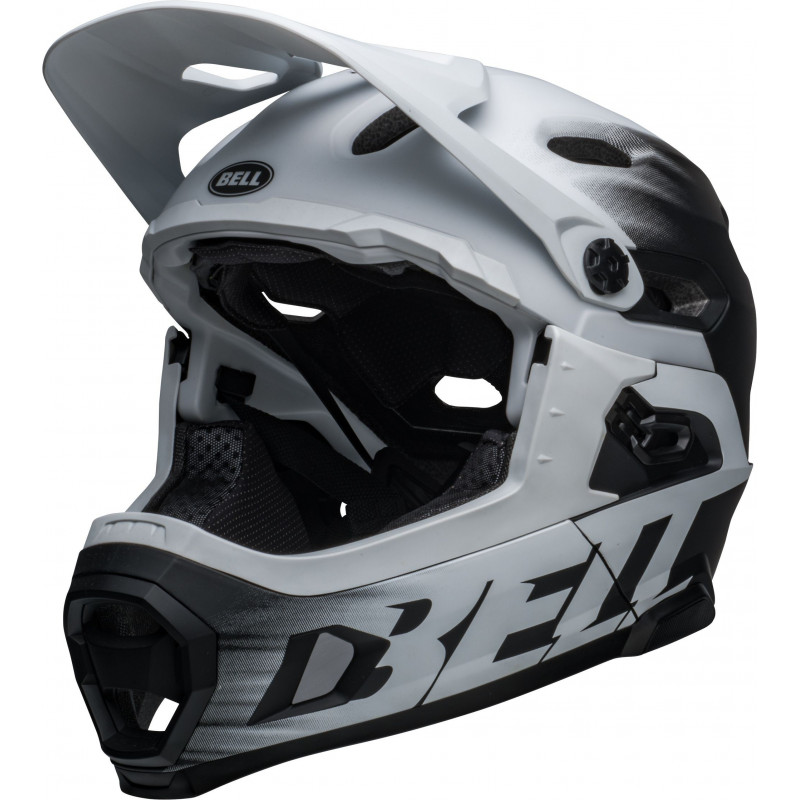 casque-integral-vtt-967aqi-1.jpg Casque intégral vtt BELL Super DH Mips noir mat décor blanc – Image 1
