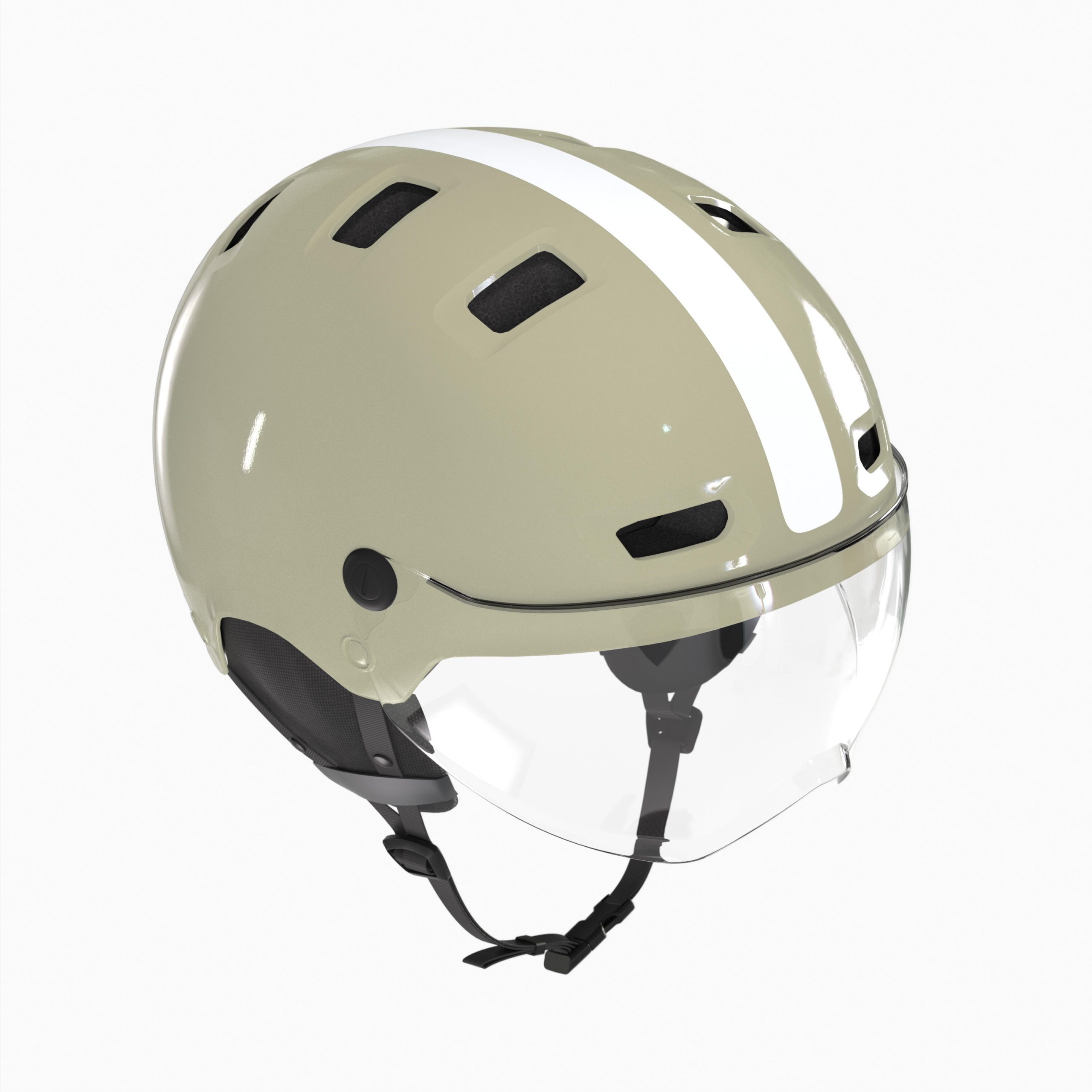 casque-velo-avec-visiere-906zgo-1.jpg Casque vélo ville avec visière cbh 580 vert brillant – Image 1