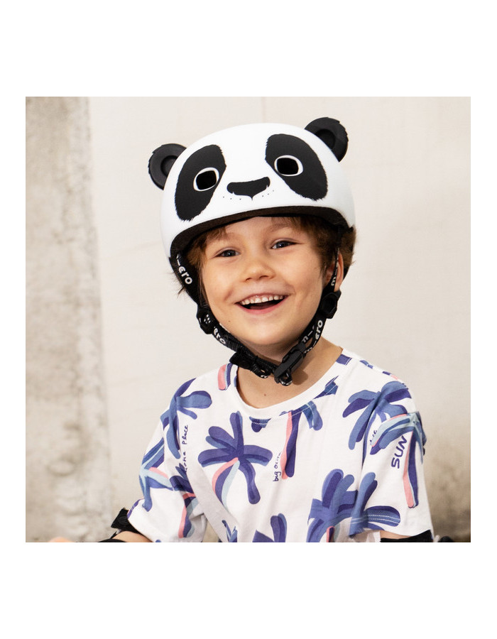 casque-velo-bebe-052cxw-1.jpg Casque de vélo bébé "Panda" avec LED (46/50cm) Micro DRÖM – Image 1