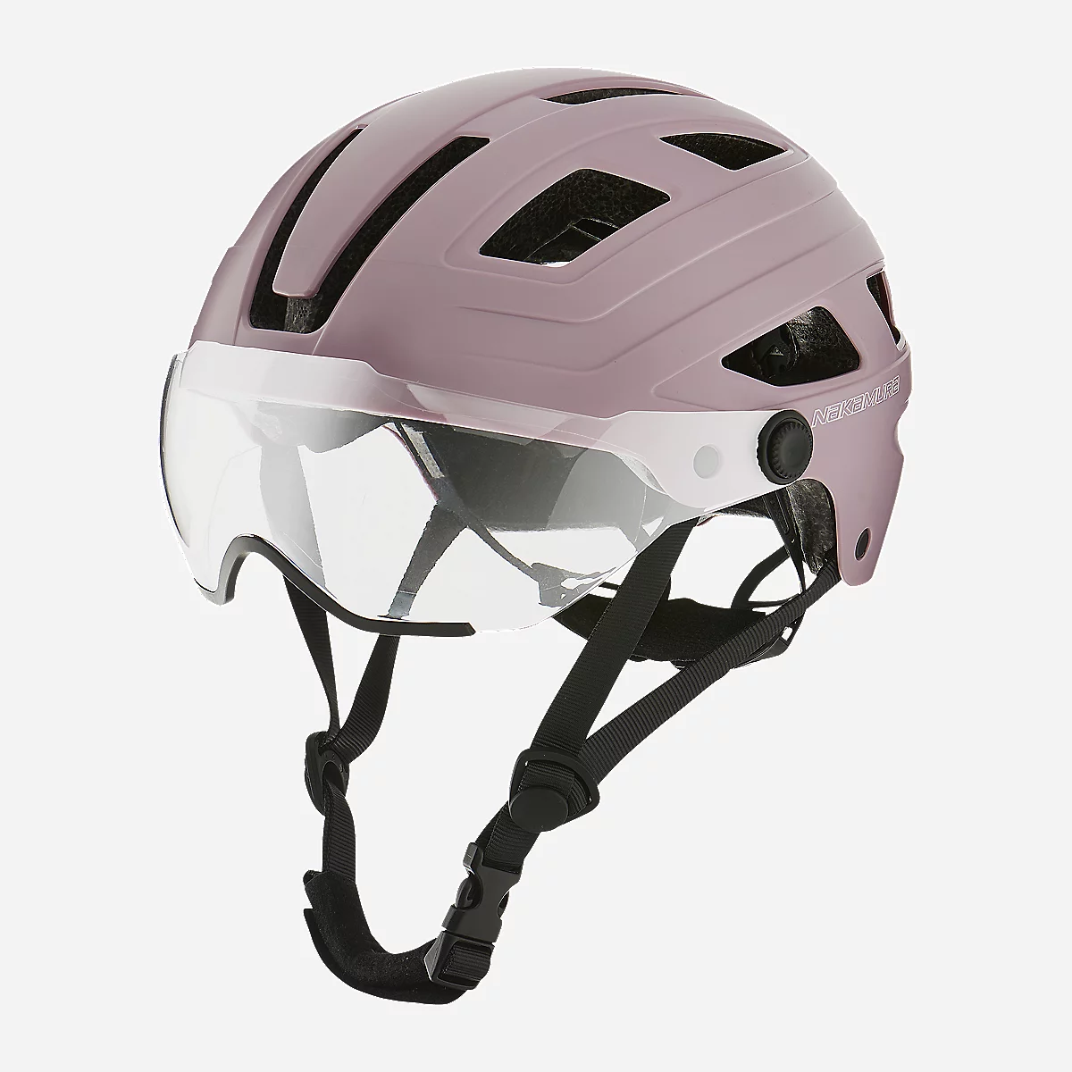 casque-velo-femme-449vxl.webp Casque de vélo adulte Mobilité Visière 25 NAKAMURA – Image 1