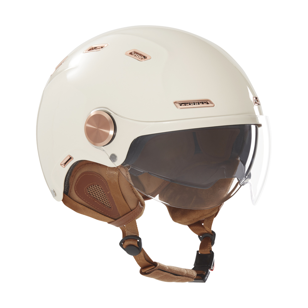 casque-velo-visiere-028avs-1.jpg Casque de Vélo / E bike / Trottinette avec Visière CREME – Image 1