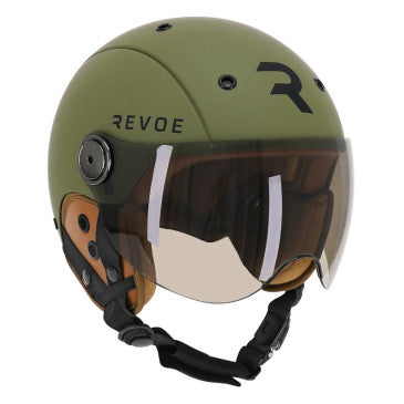 casque-velo-visiere-912otw-1.jpg Casque vélo urbain REVOE PREMIUM URBAIN/CITY KAKI MAT VISIERE REGLABLE, PROTECTION OREILLE AMOVIBLE ) COMPATIBLE EBIKE ET TROTTINETTE HOMOLOGATION ... – Image 1