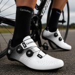 Chaussures Vélo de Route SpeedMax Blanches – CycloPro