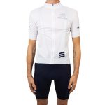 Maillot Cycliste blanc manche courte Abicyclette Voyages