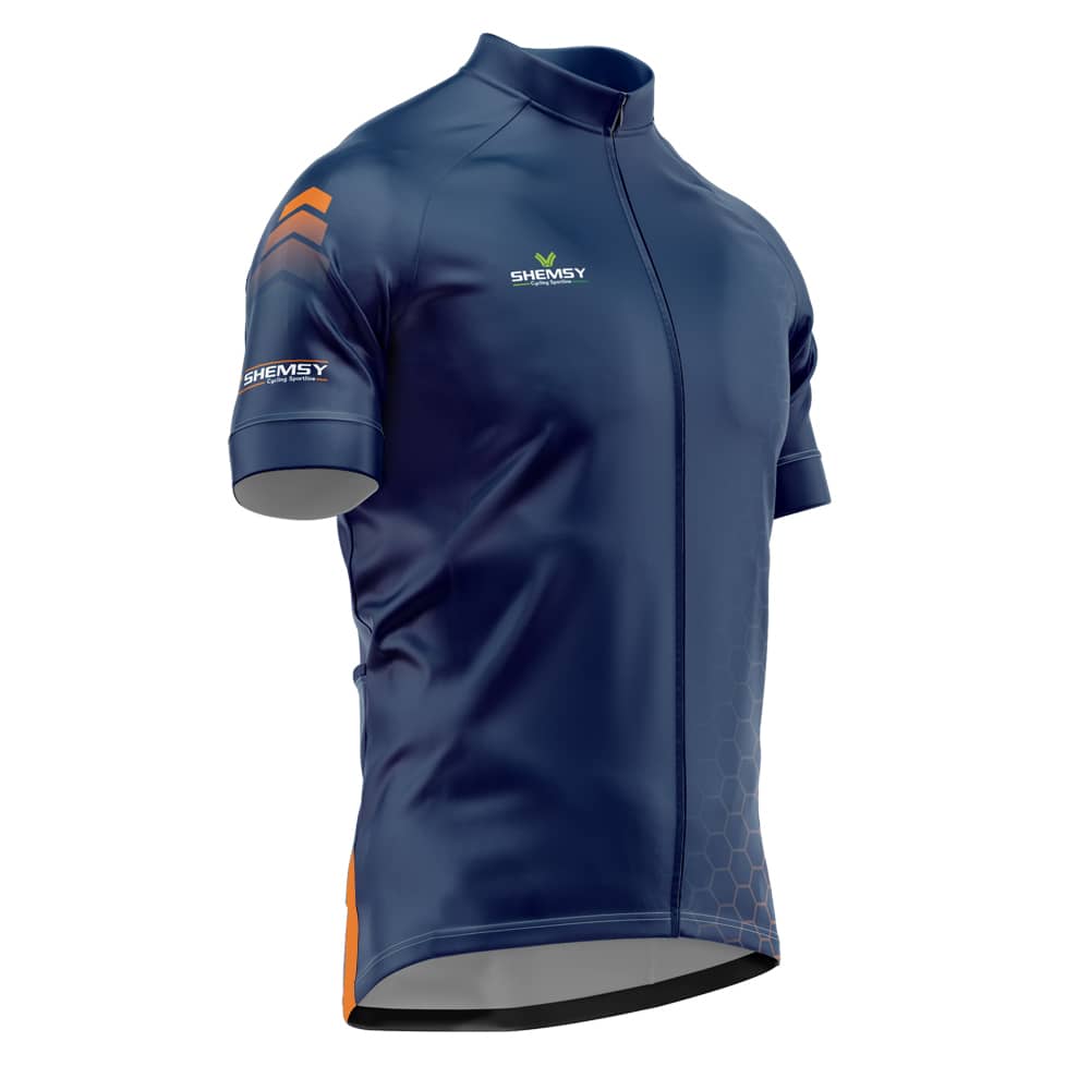 maillot-cycliste-homme-445kvj-1.jpg Maillot vélo homme | Marine et Orange | Du XS au 6XL – Image 1