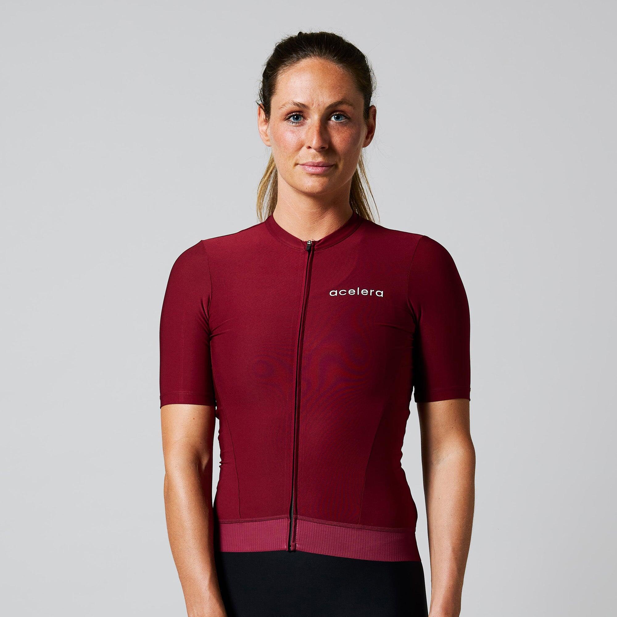 maillot-velo-femme-115gay-1.jpg Maillot cyclisme femme été manches courtes Respirant Jersey vélo route – Image 1