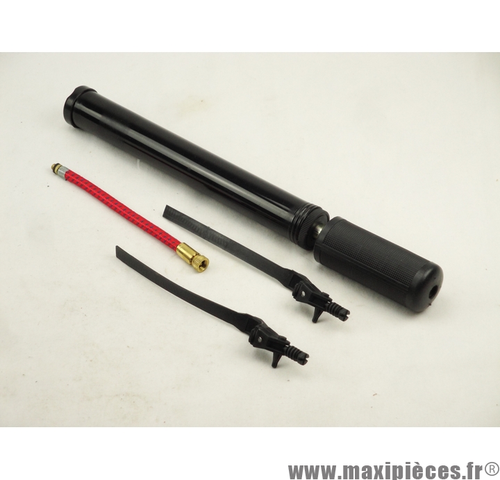 pompe-a-velo-074jvj-1.jpg Pompe à main pour tous type de vélo avec raccord flexible et embout Schrader Avec fixation pour cadre * Déstockage ! – Image 1