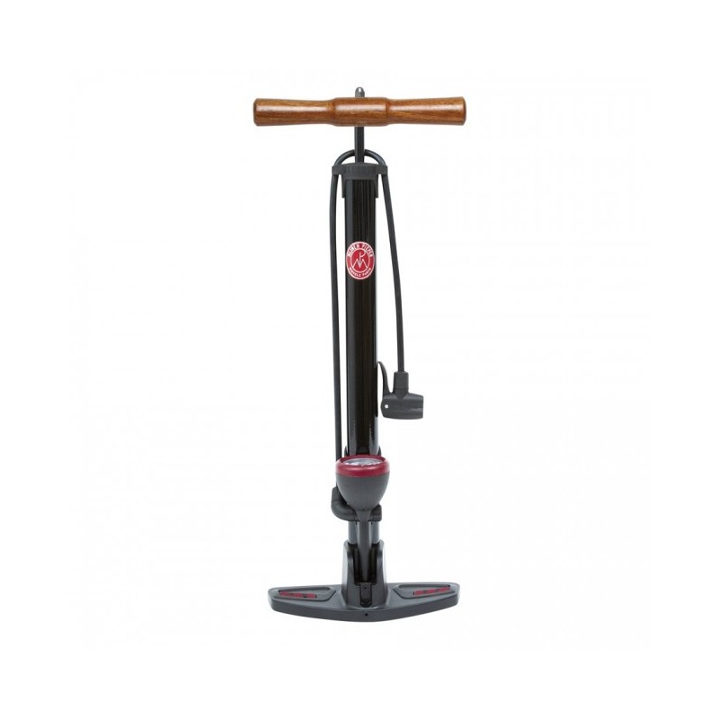 pompe-a-velo-283rdg-1.jpg Original Pompe à Vélo Rétro Mijnen Pieper 11 bar Manche En Bois – Image 1