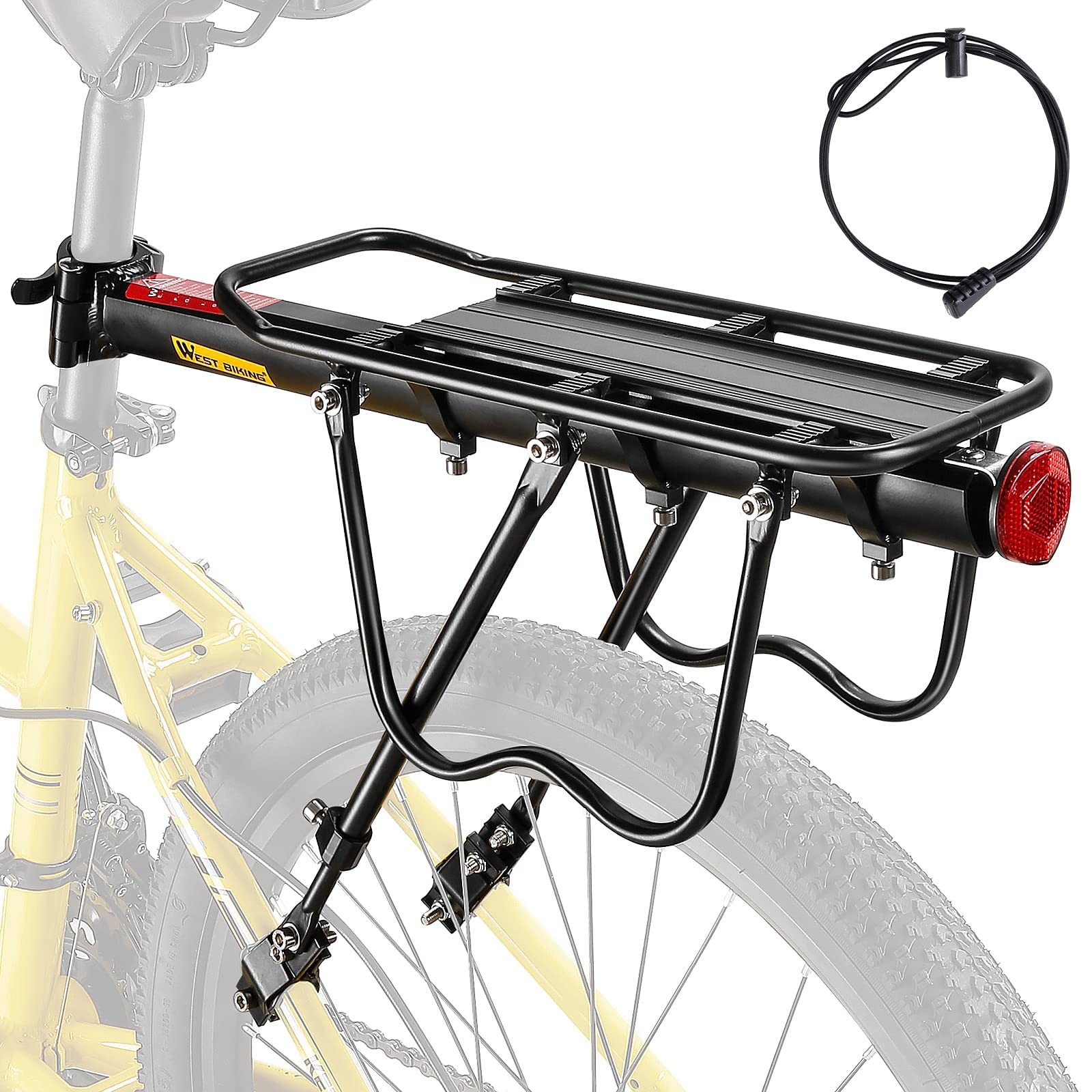 porte-bagage-vtt-510gvd-1.jpg West Biking Porte bagages de VTT Porte bagages solide en aluminium pour VTT Montage facile Charge maximale : 50 kg Noir : Amazon.fr: Sports et ... – Image 1