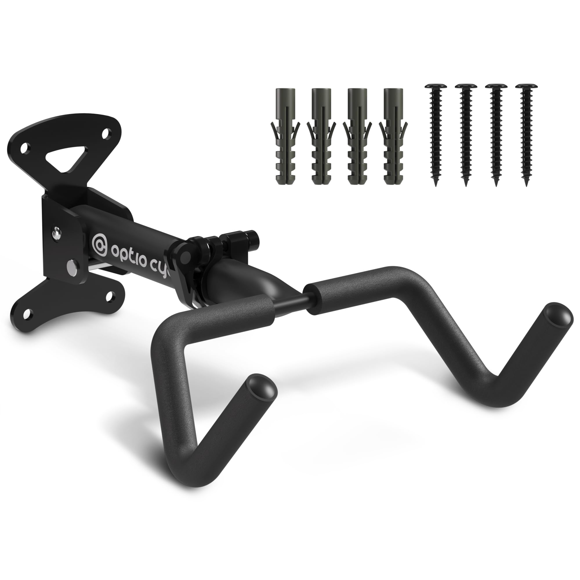 porte-velo-mural-239gdn-1.jpg Optio Cycle Support Velo Mural Horizontal Pliable – Porte Velo Mural pour E Bike, VTT, Gravel et Route Jusqu'à 25 kg | Support Vélo Garage, Cave, ... – Image 1