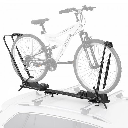 porte-velo-voiture-623hpm-1.jpg VEVOR Porte Vélo de Toit pour 1 Vélo, Charge 20 kg, Support Vertical Pliable, Double Bras, Alliage d'Aluminium et Acier Q235, Système de Verrouillage Sécurisé, Transport de Vélos Voiture et SUV, Noir | – Image 1