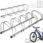tectake® Support vélo Râtelier Range vélo Rack vélo en Acier laqué pour 5 vélos, Support vélo sol ou mural, Accessoire VTT Vélo électrique, Vélo de course, Organisation du garage, Parking vélo :