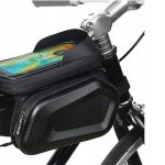 Sacoche de Guidon avec Support Téléphone 1,5 Litre Sacoche de Vélo Noir