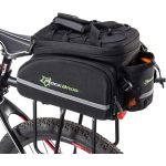Sacoche Vélo Porte Bagage Arrière Sac de Rangement Étanche Housse de Pluie Noir