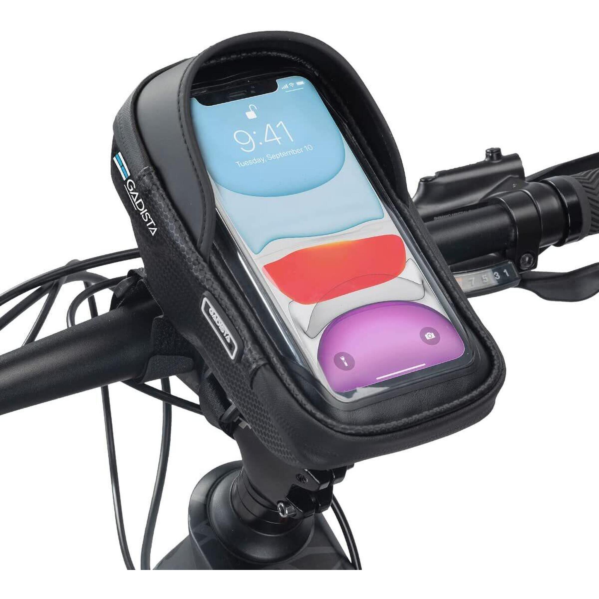 support-telephone-velo-418kio-1.jpg SACOCHE TELEPHONE VELO ÉTANCHE ESPACE DE RANGEMENT SUPPORT TELEPHONE VELO NOIR – Image 1
