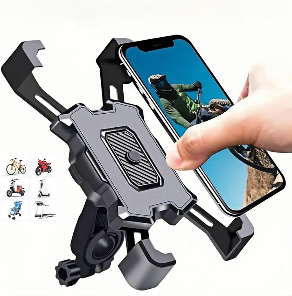 support-telephone-velo-494jqs.jpg Support Telephone Velo Telephone Mtb Bici Moto Support Porte Téléphone Vélo Universel Guidon Smartphone Moto Scooter Trottinette Anti Chute ... – Image 1