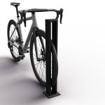 Support vélo individuel tube carré gris foncé