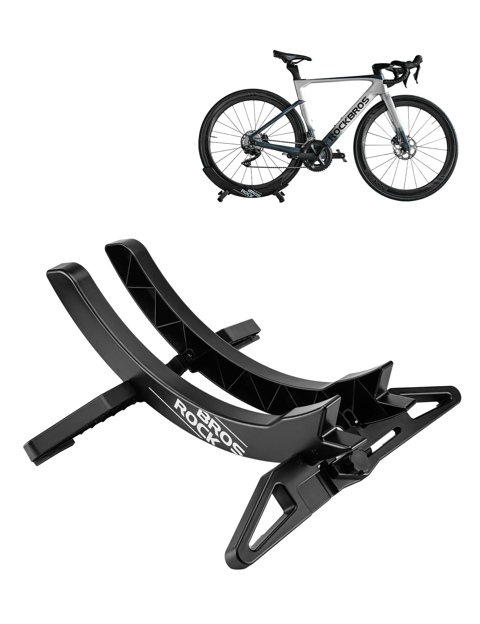 support-velo-785ncm-1.jpg ROCKBROS Support Vélo Sol Range 26 80mm Largeur Réglable VTT Râtelier Vélo Support Stationnement Assemblé Pneu Avant Arrière Vélo Route Antidérapant ... – Image 1