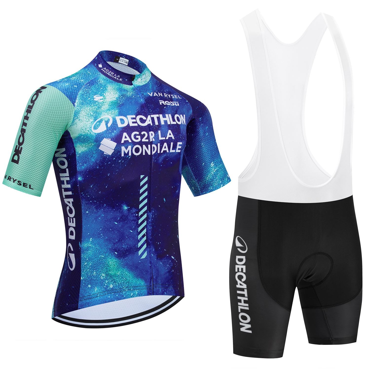 tenue-cycliste-homme-879vpx-1.jpg Ensemble cuissard vélo et maillot cyclisme équipe pro DECATHLON AG2R 2024 Aero Mesh Tenuevelo.com – Image 1
