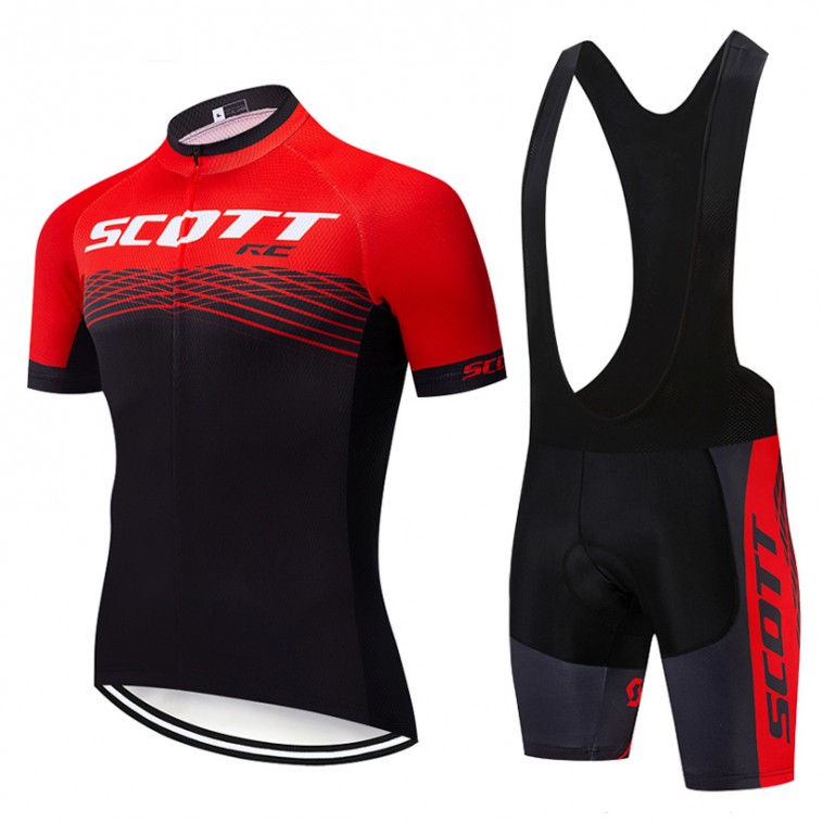 tenue-velo-938zbh-1.jpg Ensemble cuissard vélo et maillot cyclisme pro Scott Rc Team 2019 rouge – Image 1